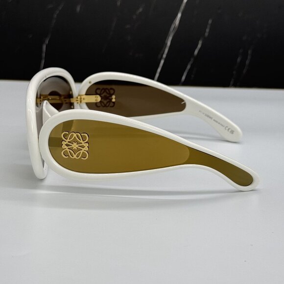 NEW LOEWE LW40108I 25G, LOEWE UNISEX SUNGLASSES WHITE GOLD - Picture 7 of 15